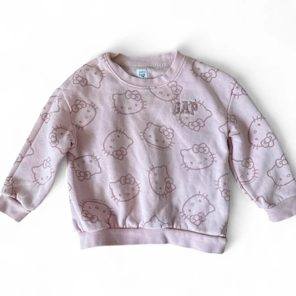 Baby GAP x Hello Kitty Pink Fleece Sweatshirt Size 3 Years